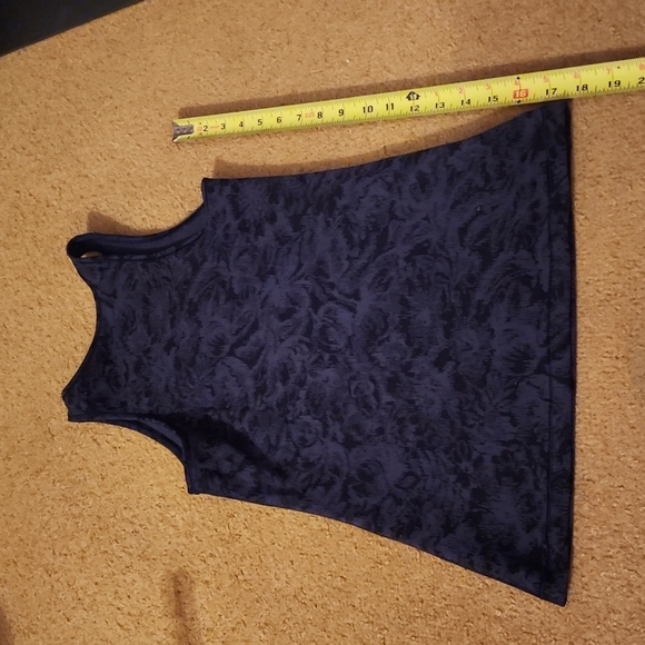 Athleta Scoop Tank Texture Frosted Floral Black/Blue Size Extra Small XS - Picture 7 of 8